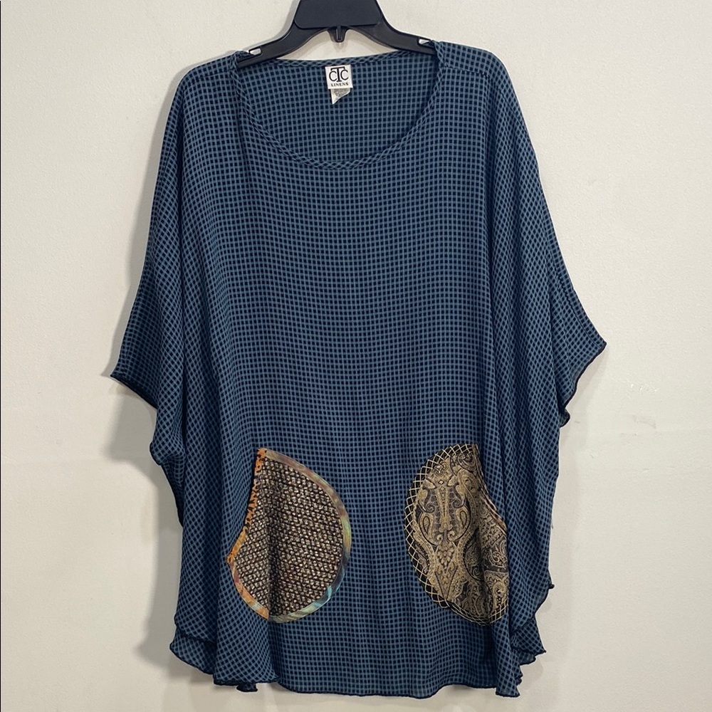 Boho Lagenlook Patterned Women's Top One Size